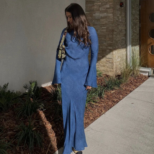 Luna’s Moonlit Grace Flared Sleeve Maxi Dress