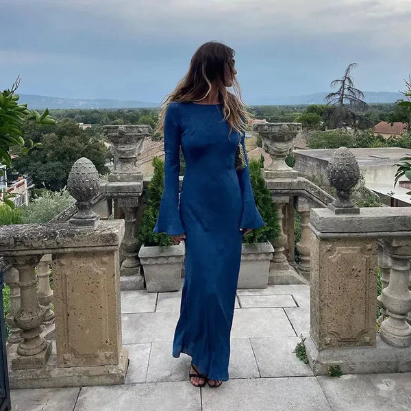 Luna’s Moonlit Grace Flared Sleeve Maxi Dress