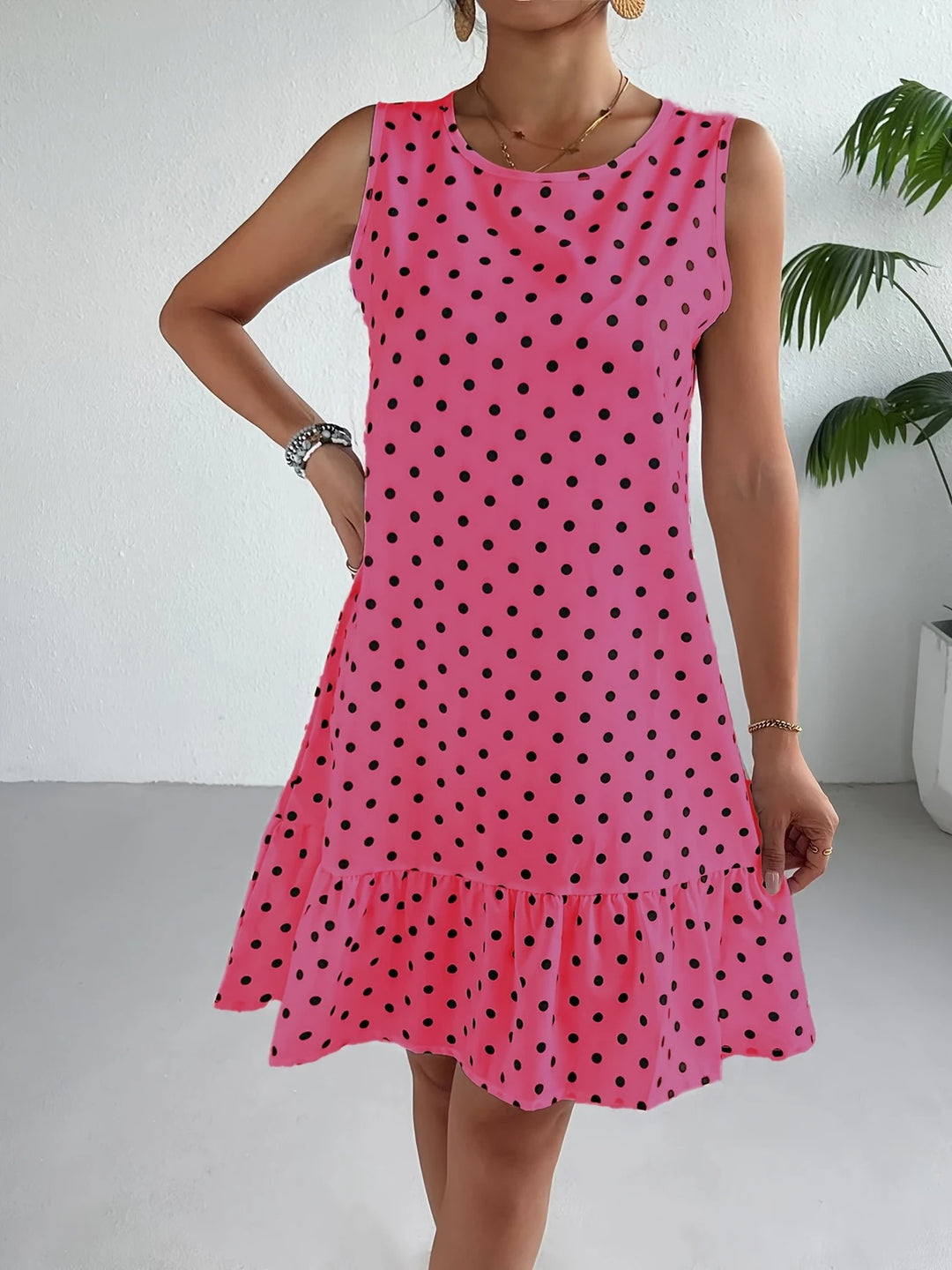 Luna’s Playful Whimsy Ruffle Hem Mini Dress