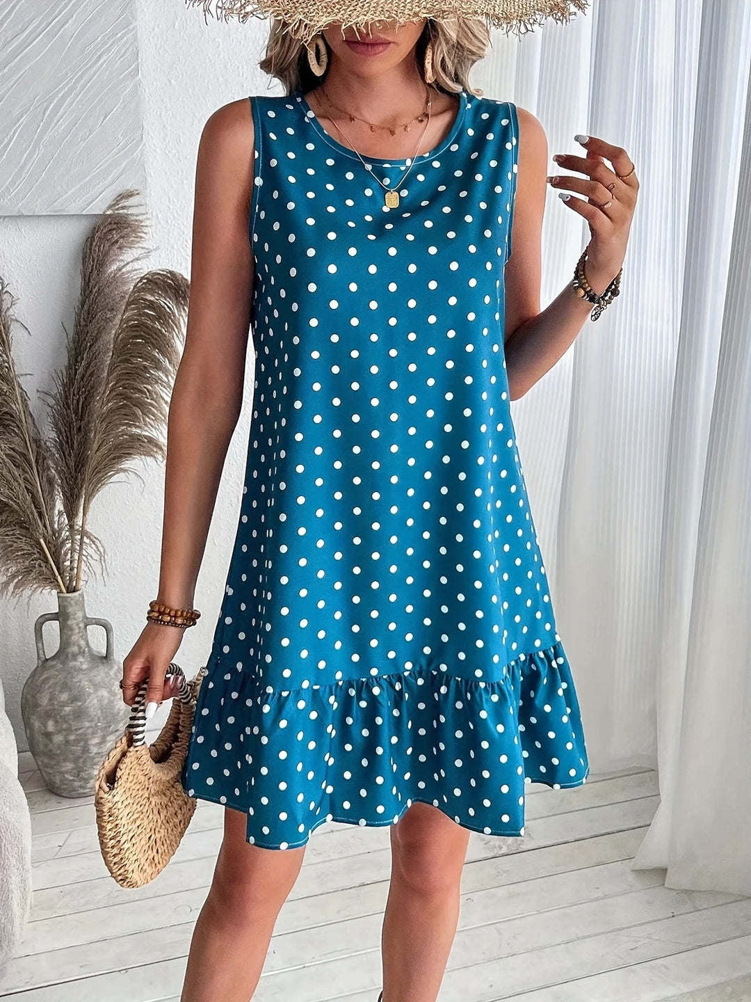 Luna’s Playful Whimsy Ruffle Hem Mini Dress