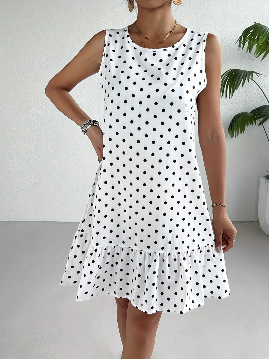Luna’s Playful Whimsy Ruffle Hem Mini Dress