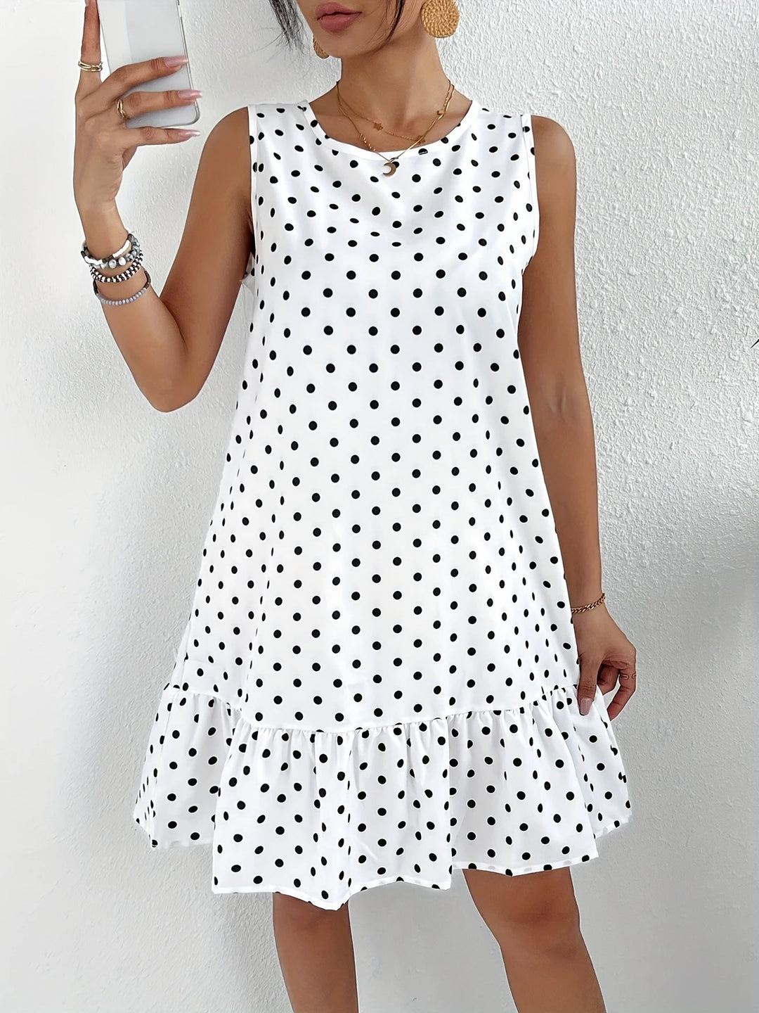 Luna’s Playful Whimsy Ruffle Hem Mini Dress