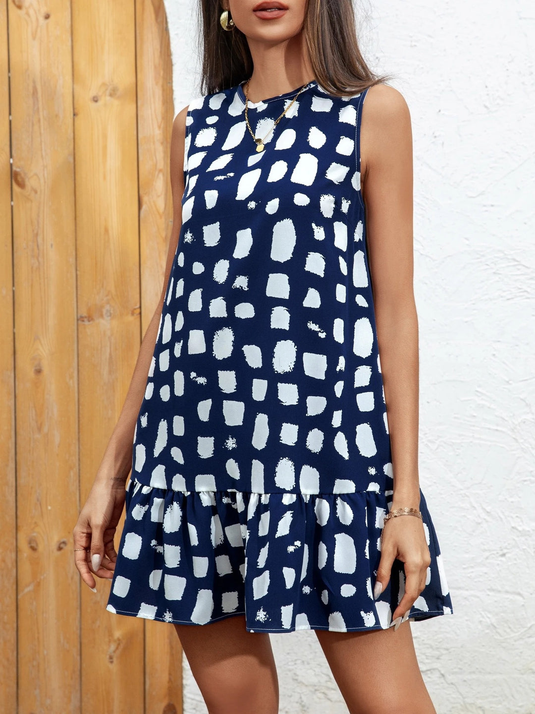 Luna’s Playful Whimsy Ruffle Hem Mini Dress