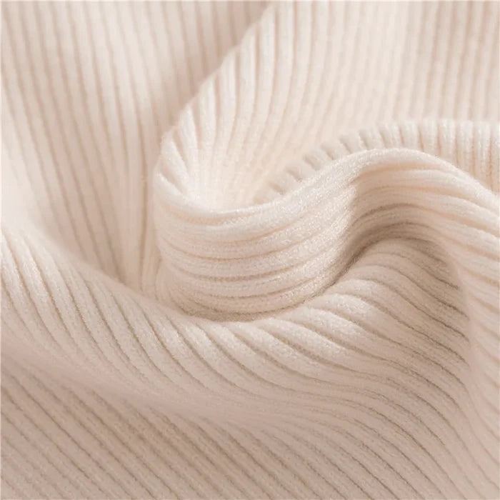Luna’s Poised Allure Ribbed Turtleneck Top