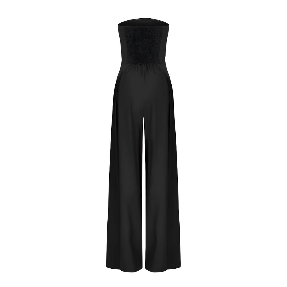 Luna’s Poised Allure Strapless Wide-Leg Jumpsuit