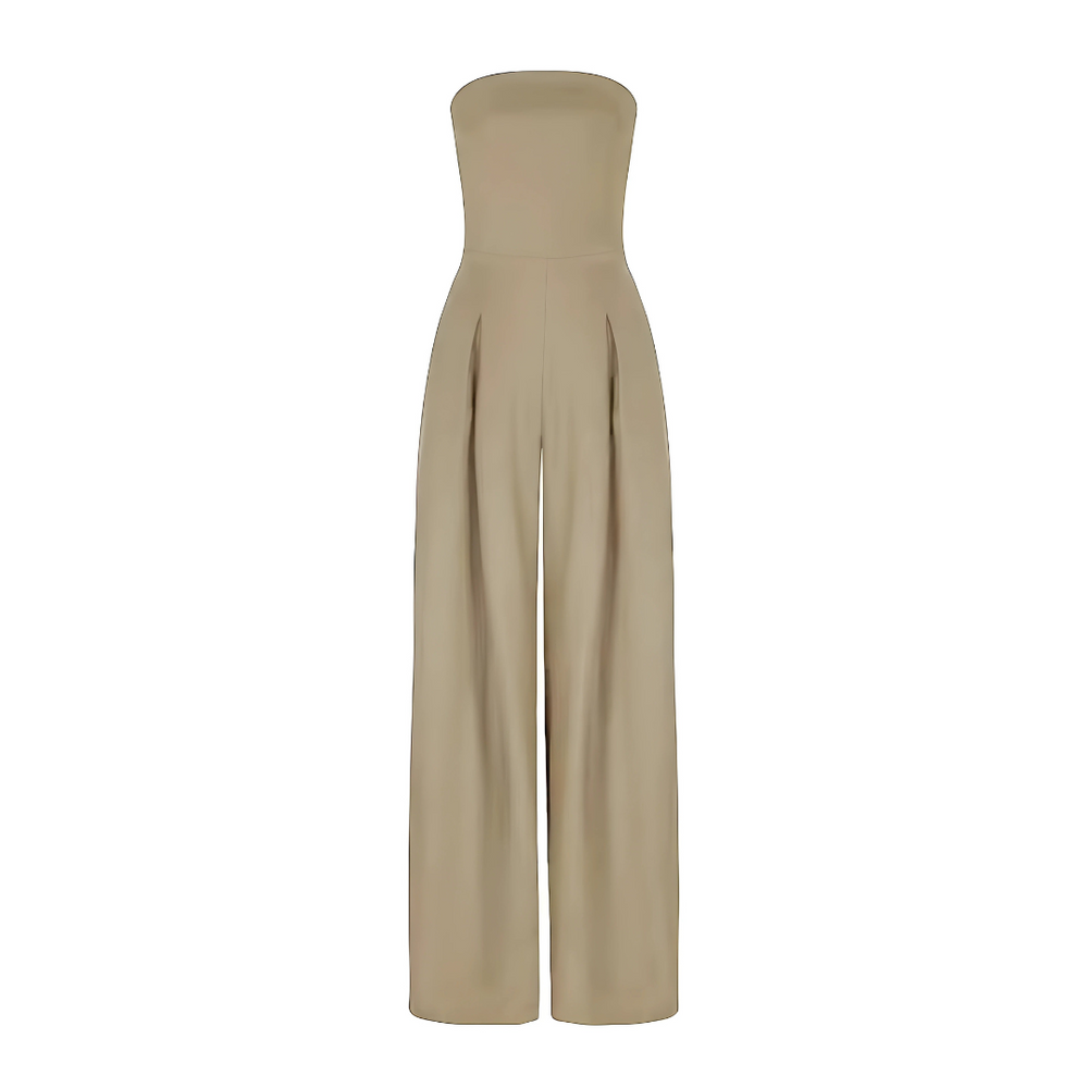Luna’s Poised Allure Strapless Wide-Leg Jumpsuit
