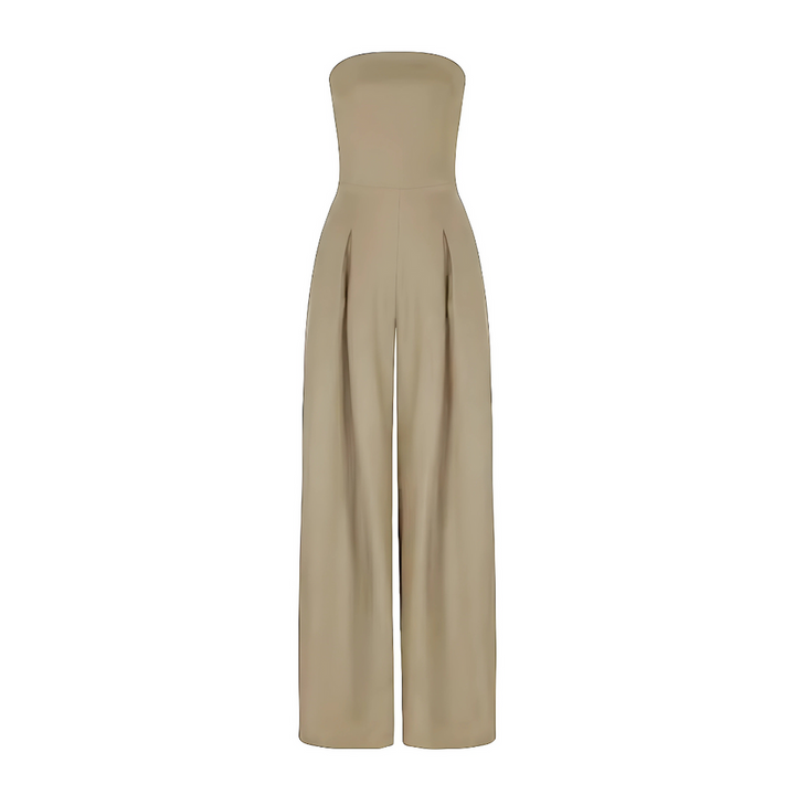 Luna’s Poised Allure Strapless Wide-Leg Jumpsuit