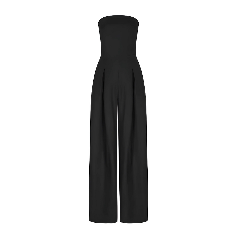 Luna’s Poised Allure Strapless Wide-Leg Jumpsuit
