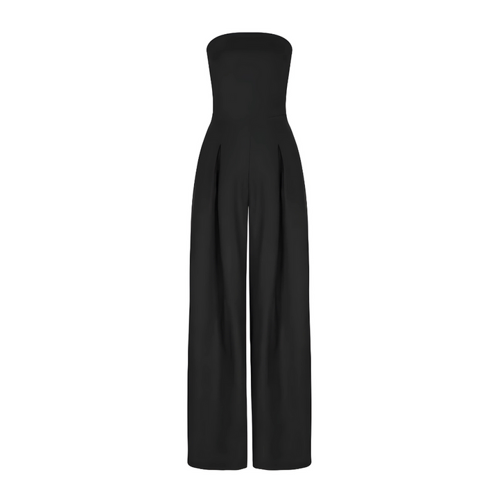 Luna’s Poised Allure Strapless Wide-Leg Jumpsuit