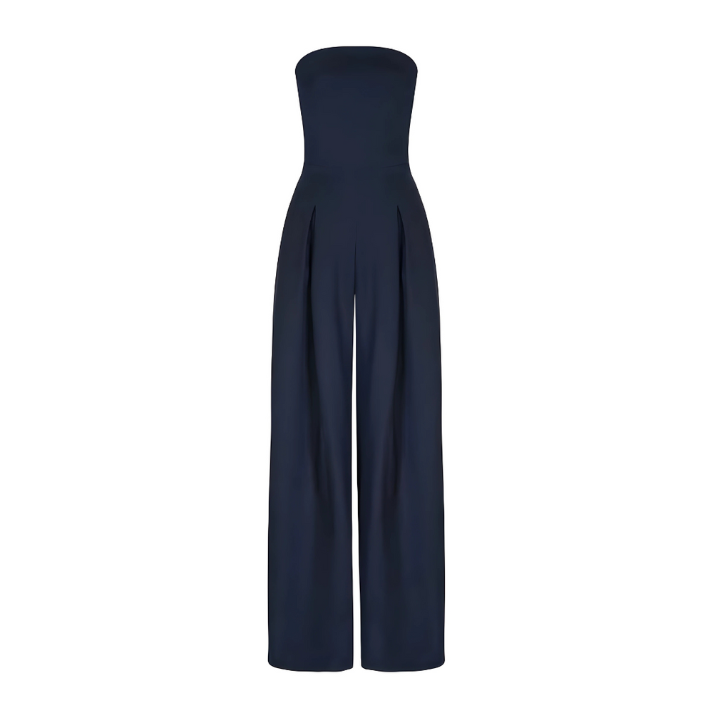 Luna’s Poised Allure Strapless Wide-Leg Jumpsuit