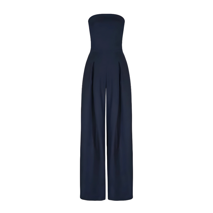 Luna’s Poised Allure Strapless Wide-Leg Jumpsuit