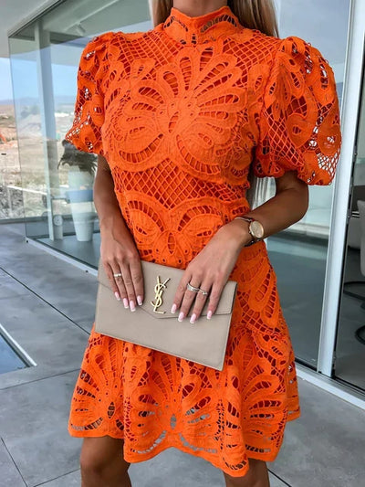 Luna’s Celestial Harmony Lace Mini Dress