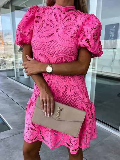 Luna’s Celestial Harmony Lace Mini Dress