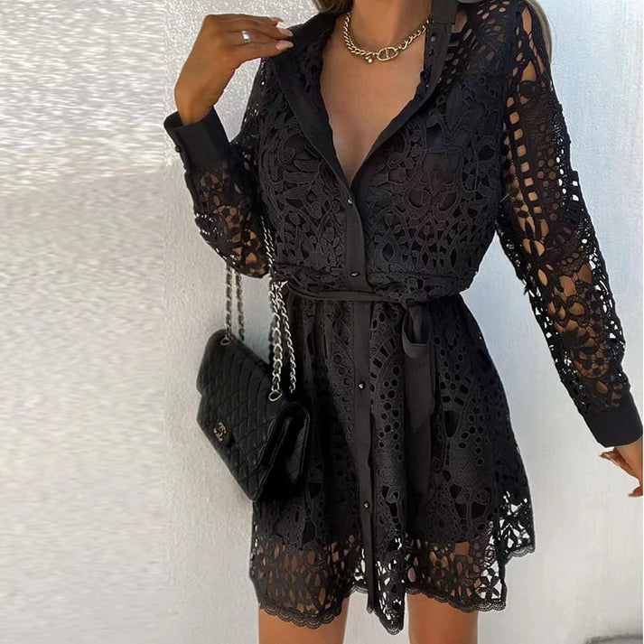 Luna’s Romantic Bloom Broderie Shirt Dress