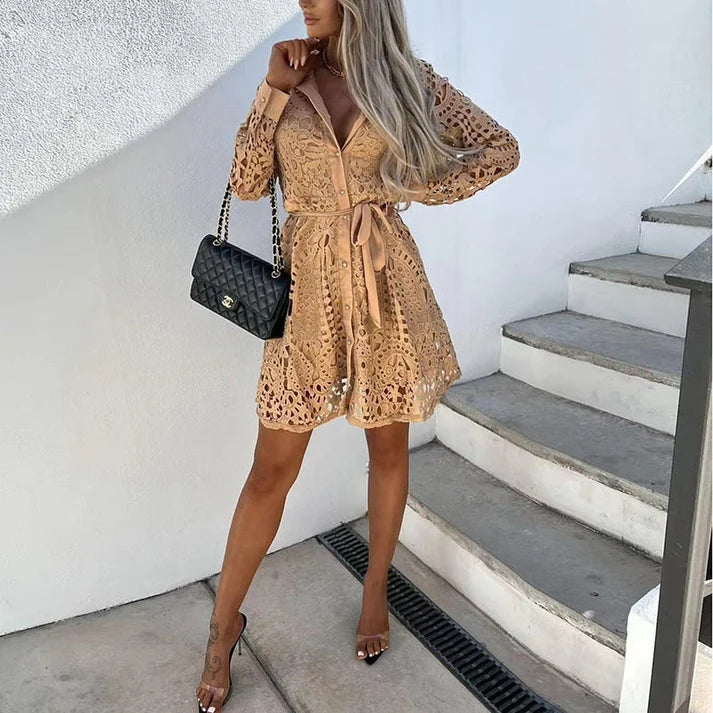 Luna’s Romantic Bloom Broderie Shirt Dress