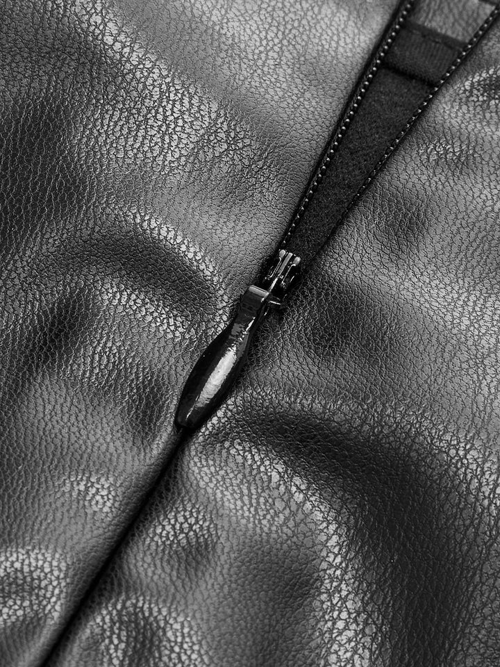 Luna’s Sculpted Elegance Leather Wrap Skirt