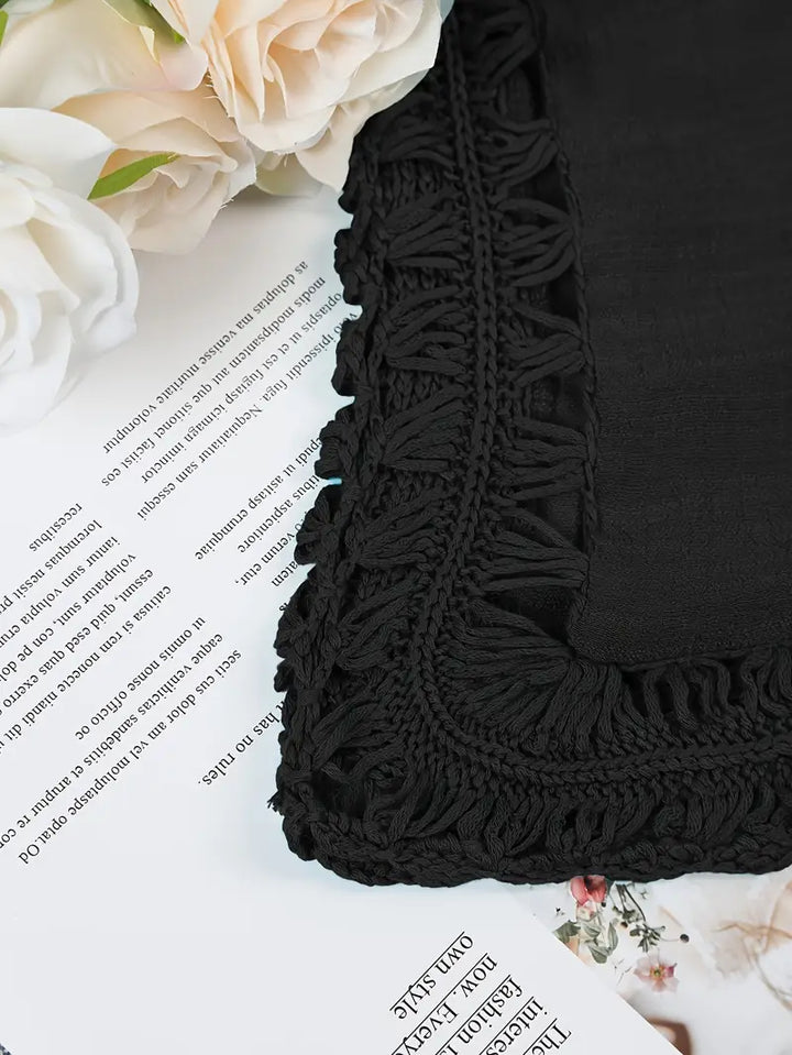 Luna’s Seaside Allure Crochet Trim Mini Dress
