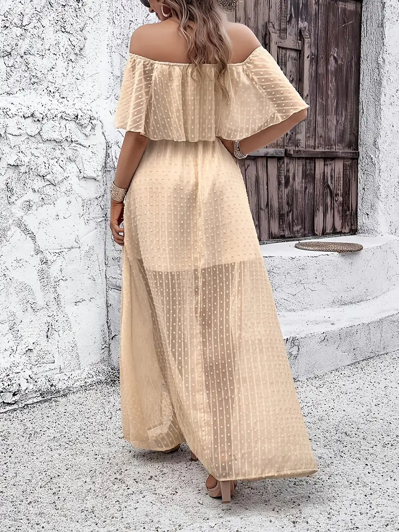 Luna’s Seaside Dream Ruffle Maxi Dress