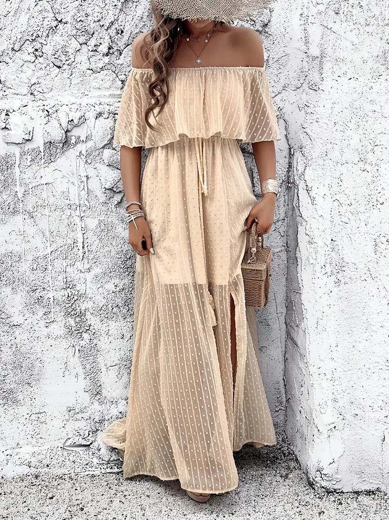 Luna’s Seaside Dream Ruffle Maxi Dress
