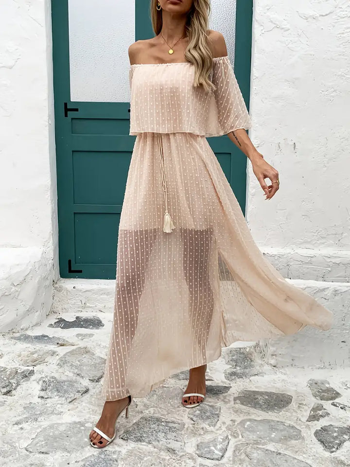 Luna’s Seaside Dream Ruffle Maxi Dress