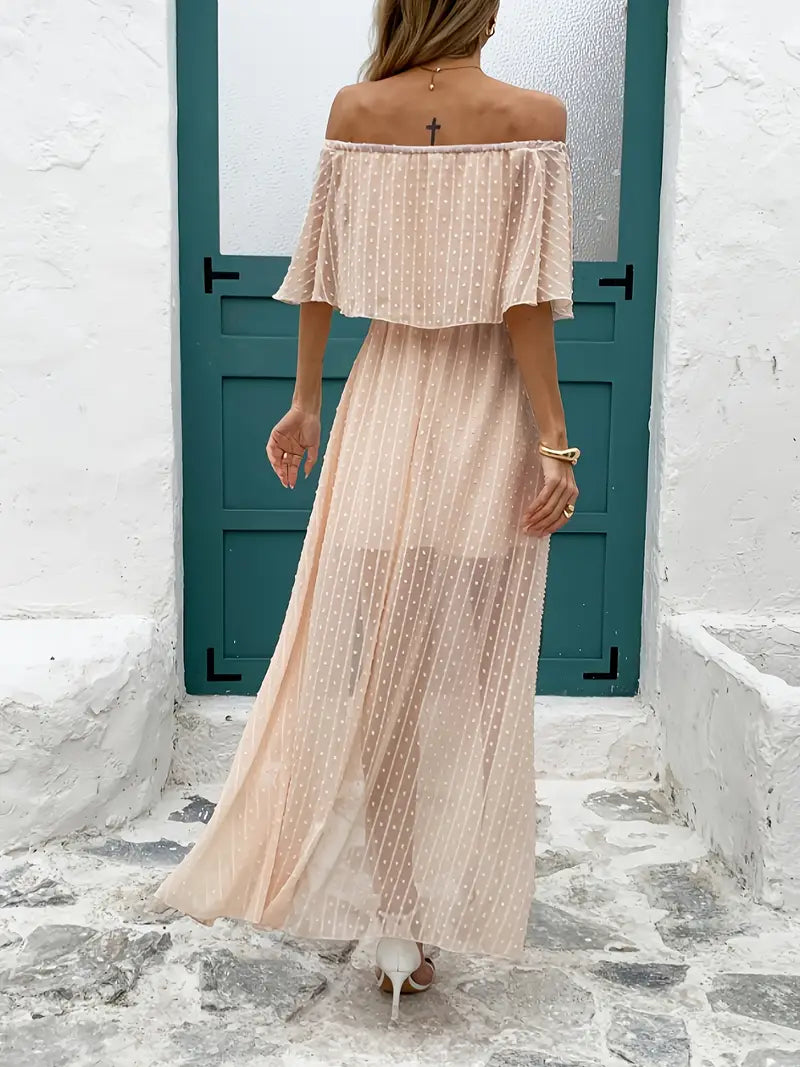 Luna’s Seaside Dream Ruffle Maxi Dress