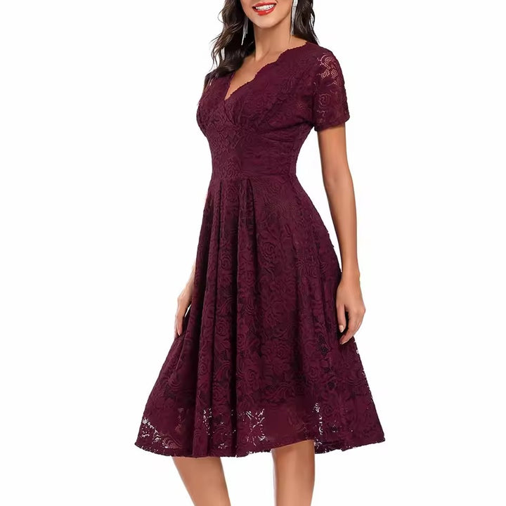 Luna’s Secret Garden Lace Detail Midi Dress
