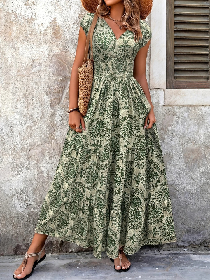 Luna’s Secret Garden Ruched Maxi Dress