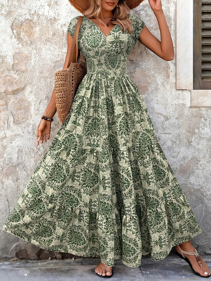 Luna’s Secret Garden Ruched Maxi Dress