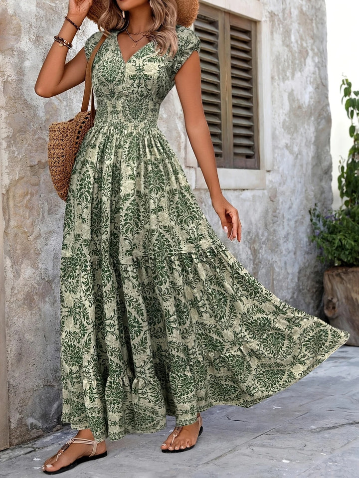 Luna’s Secret Garden Ruched Maxi Dress