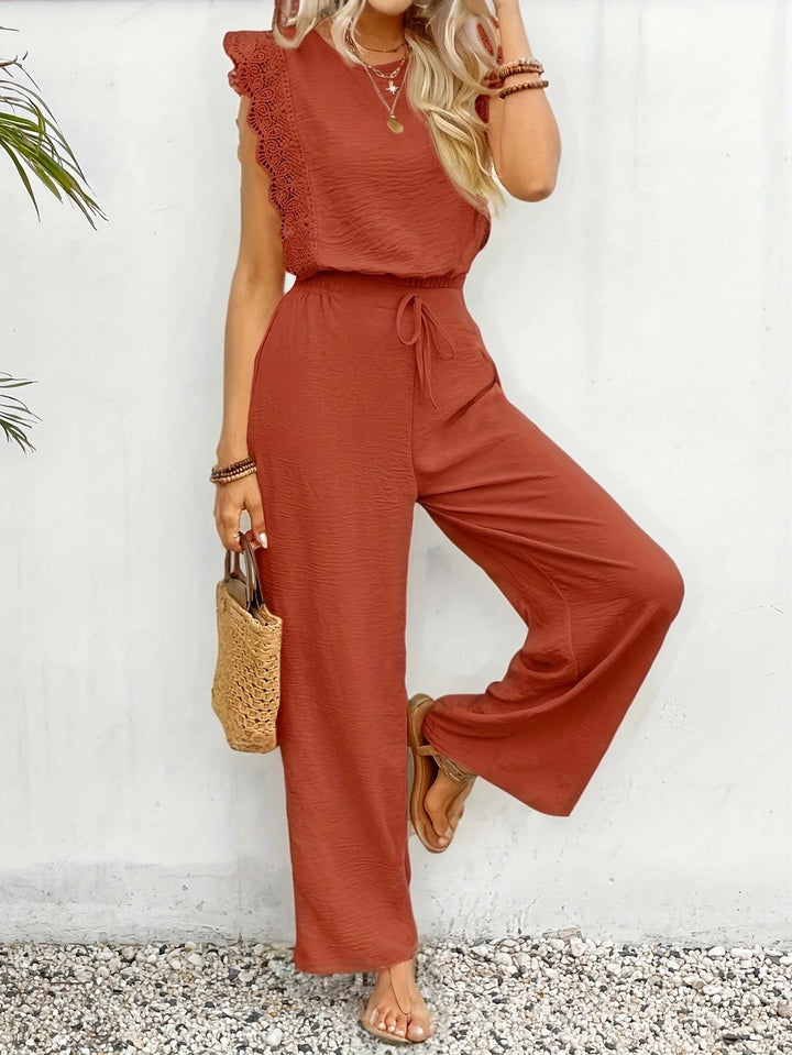 Luna’s Serene Escape Lace Trim Two-Piece Set