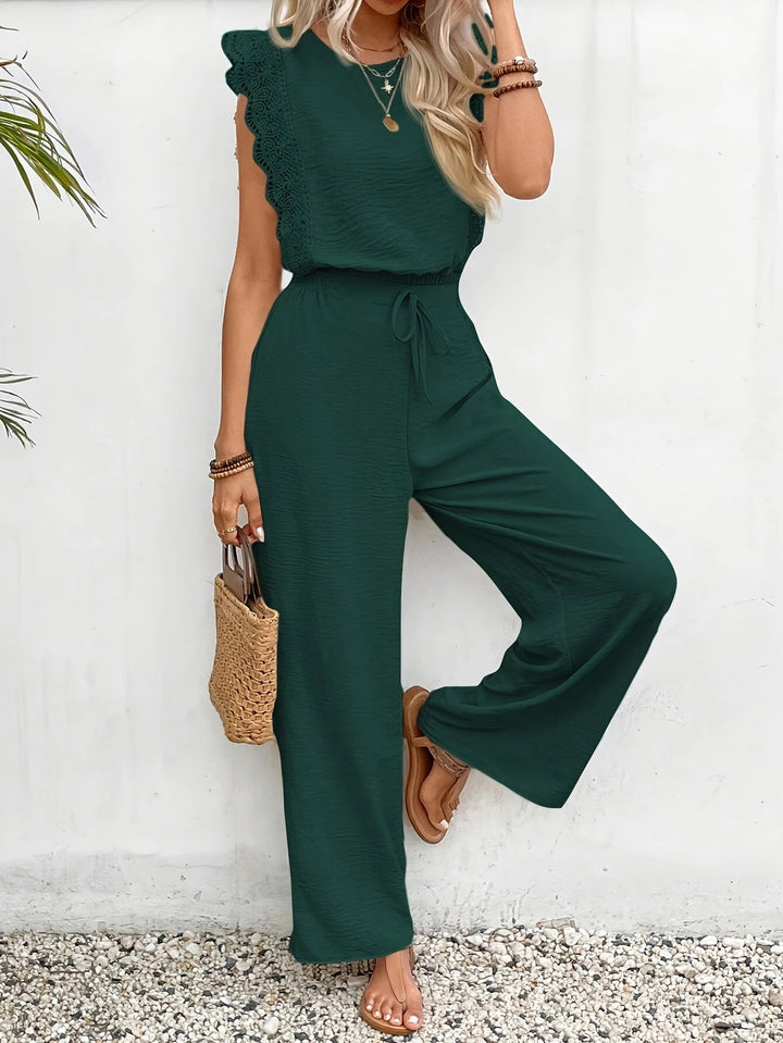 Luna’s Serene Escape Lace Trim Two-Piece Set