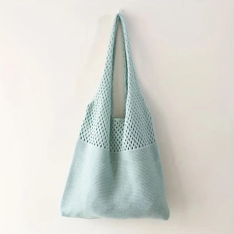 Luna’s Serene Escape Mesh-Knit Shoulder Bag