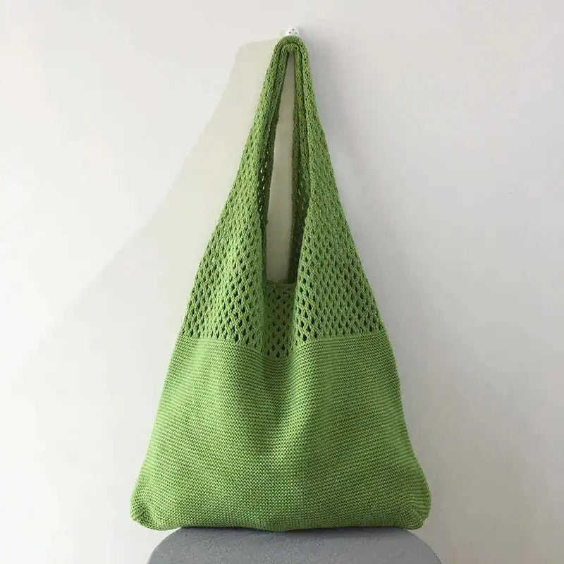 Luna’s Serene Escape Mesh-Knit Shoulder Bag
