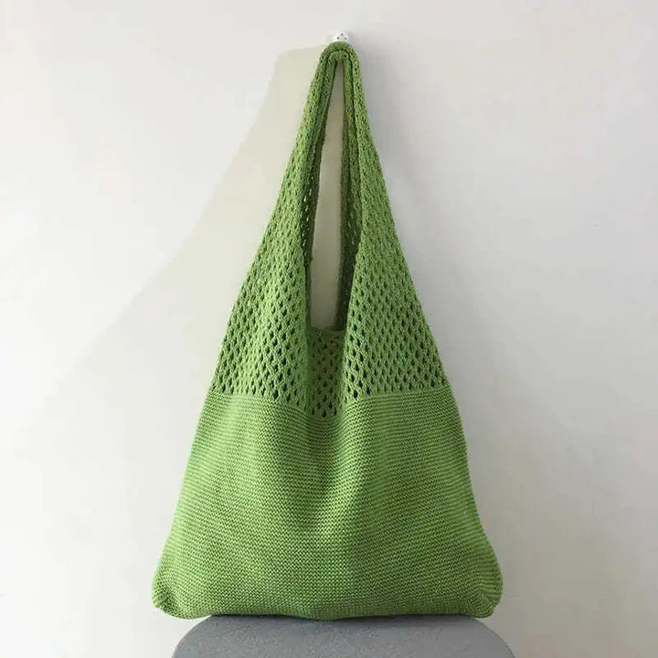 Luna’s Serene Escape Mesh-Knit Shoulder Bag