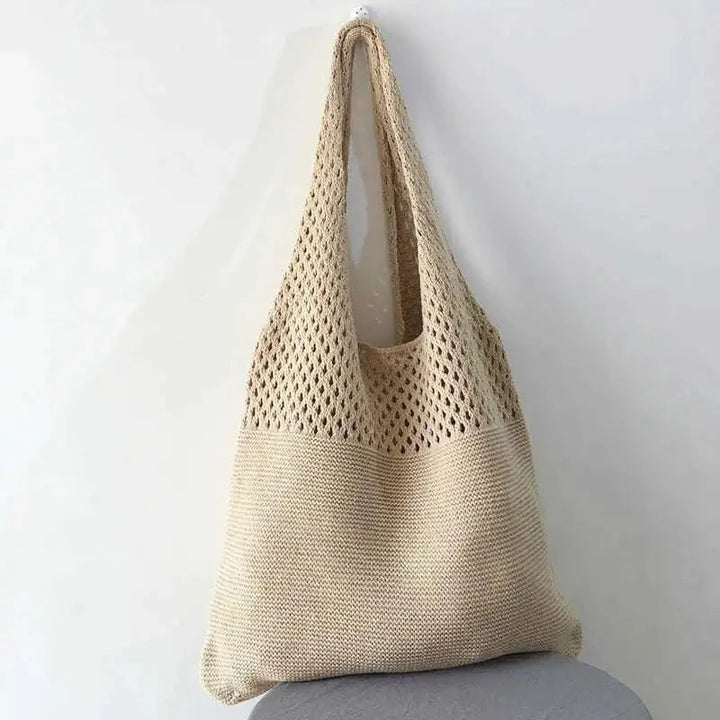 Luna’s Serene Escape Mesh-Knit Shoulder Bag
