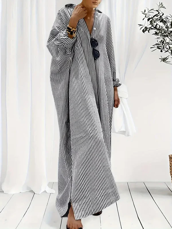 Luna’s Serene Escape Striped Maxi Dress
