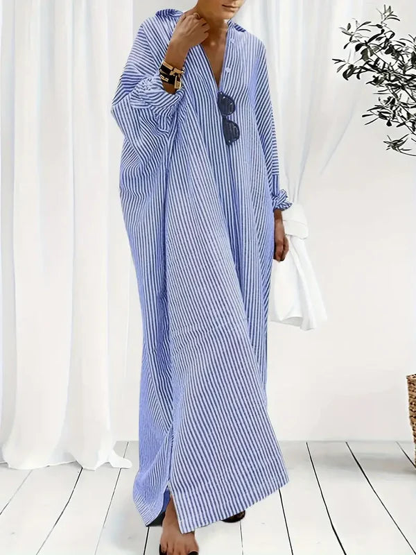 Luna’s Serene Escape Striped Maxi Dress