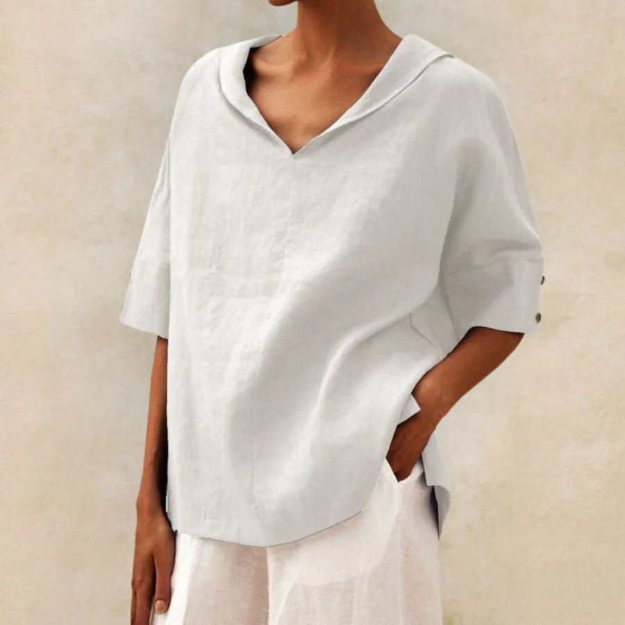 Luna’s Serene Grace Collar Detail Blouse