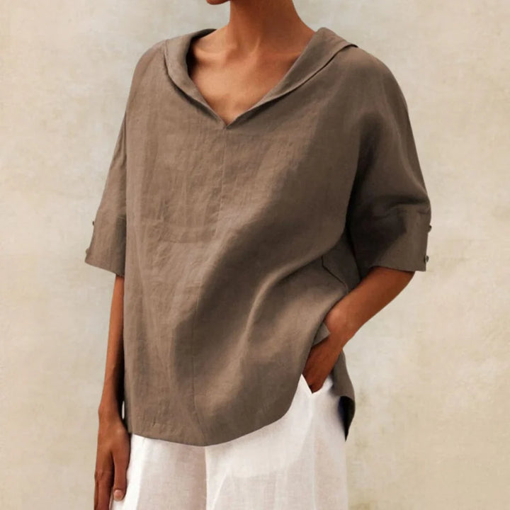 Luna’s Serene Grace Collar Detail Blouse