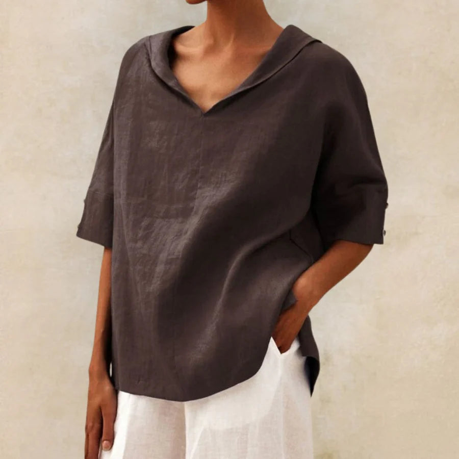 Luna’s Serene Grace Collar Detail Blouse