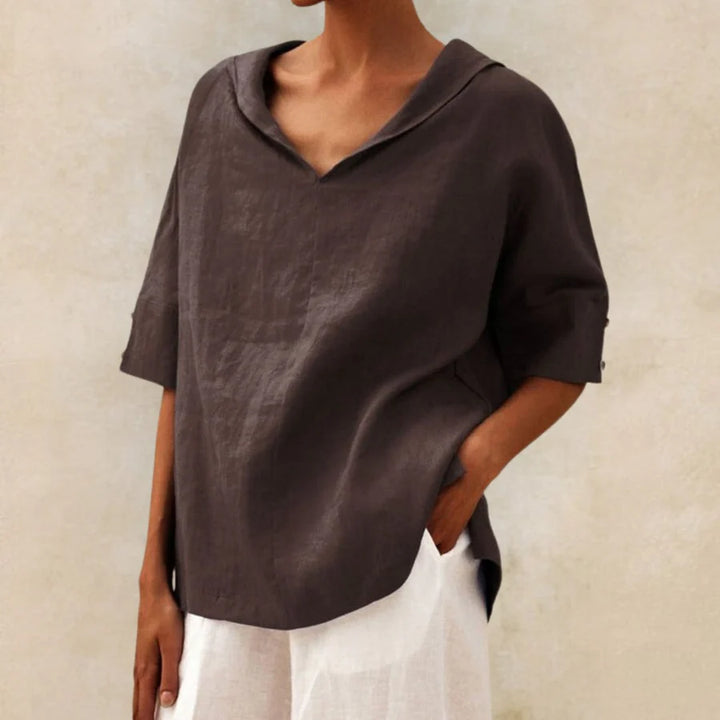 Luna’s Serene Grace Collar Detail Blouse