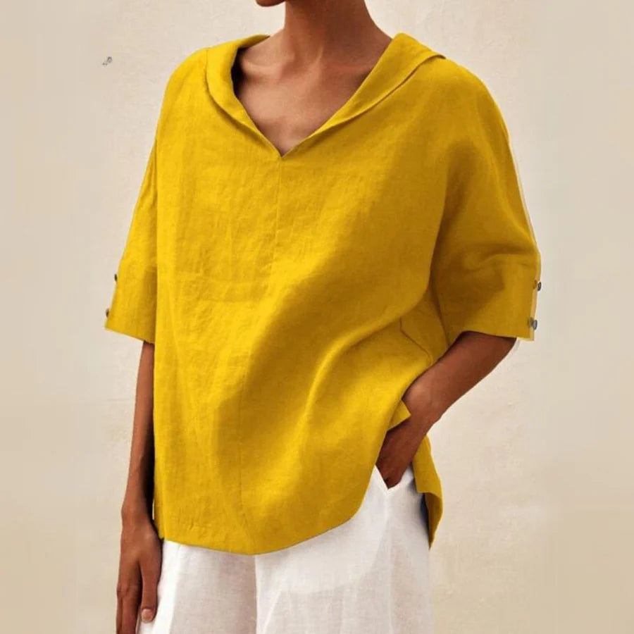 Luna’s Serene Grace Collar Detail Blouse