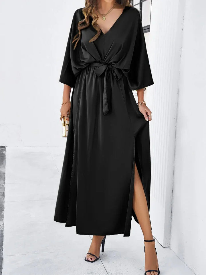 Luna’s Soft Grace Tie-Waist Formal Dress