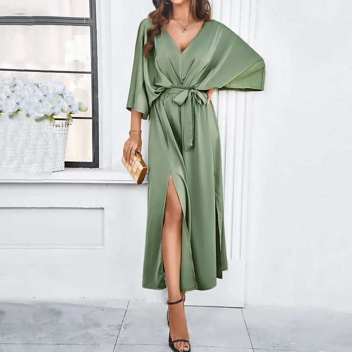 Luna’s Soft Grace Tie-Waist Formal Dress