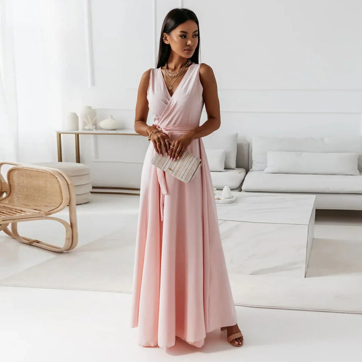 Luna’s Soft Whispers Draped Waist Maxi Dress