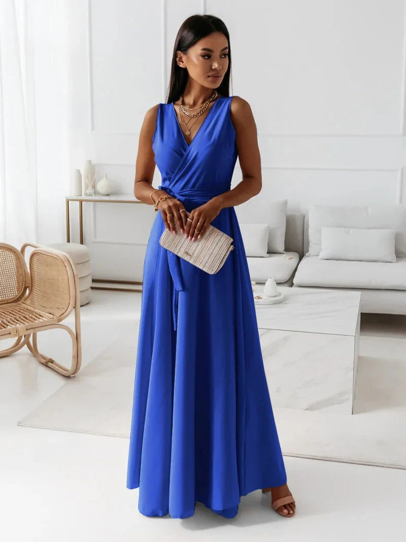 Luna’s Soft Whispers Draped Waist Maxi Dress