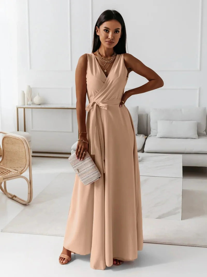 Luna’s Soft Whispers Draped Waist Maxi Dress