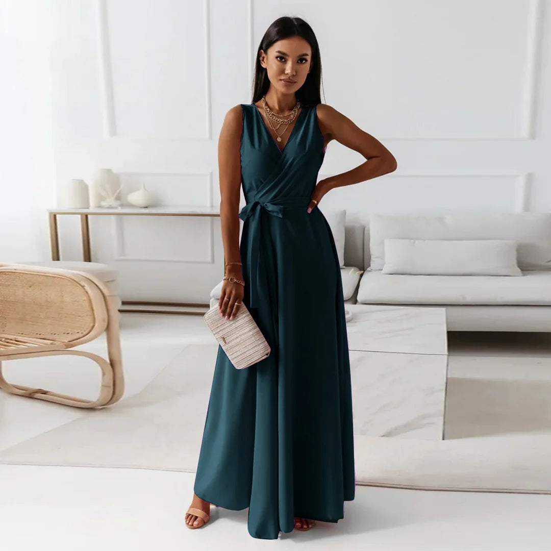 Luna’s Soft Whispers Draped Waist Maxi Dress