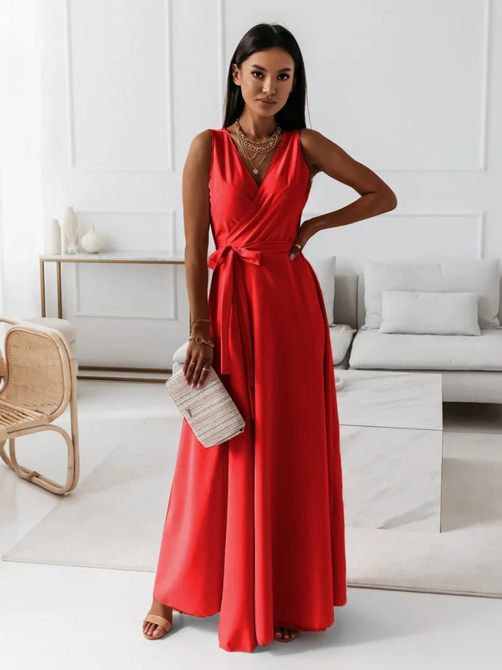 Luna’s Soft Whispers Draped Waist Maxi Dress