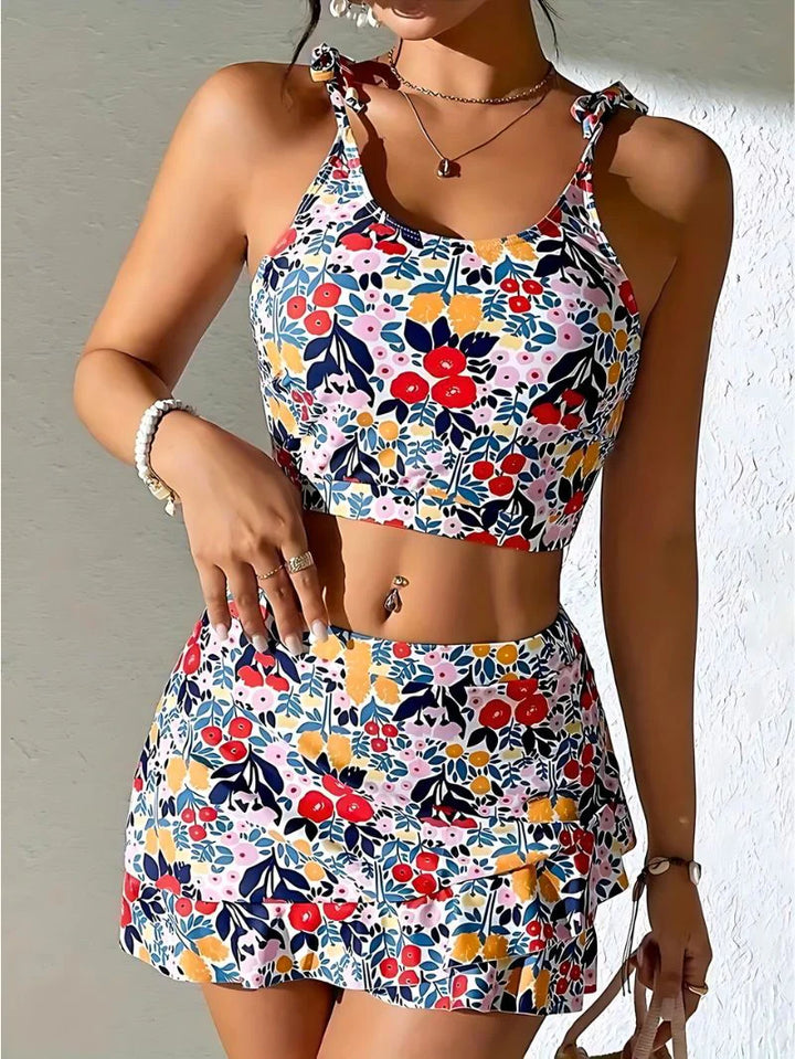 Luna’s Summer Bloom Tie-Shoulder Mini Set